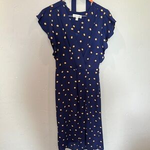 Navy Blue Polka Dot Dress